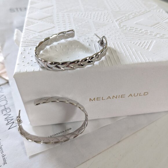 Melanie Auld Textured Oval Hoops - Picture 1 of 5